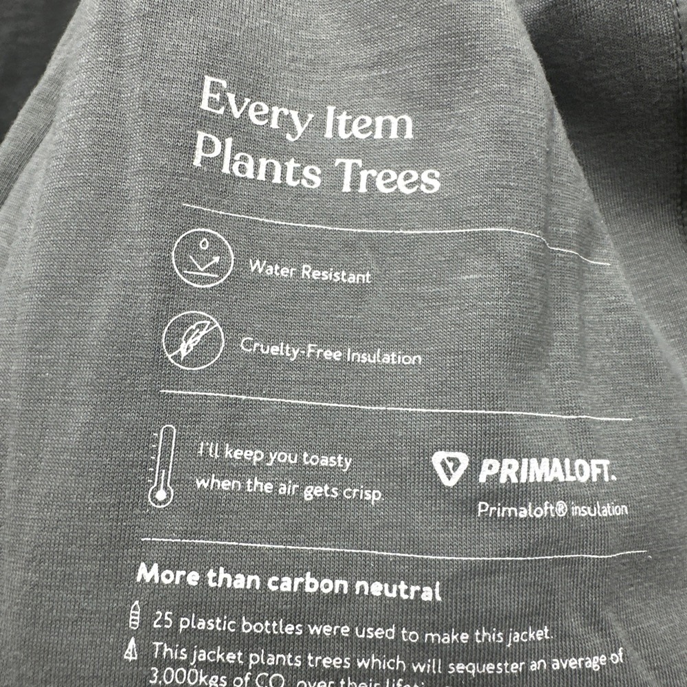 Tentree Men's Cloud Shell Hybrid Hoodie Mineral Green Small NWT Insulated Jacket - Picture 10 of 10